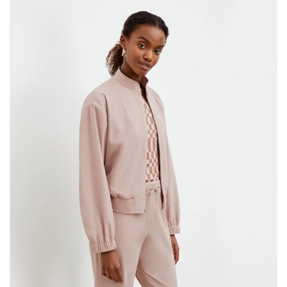 M.M.LaFleur Jackets & Blazers - MM LaFleur The Langley Bomber Jacket OrigamiTech Blush Pink Size L Neutral